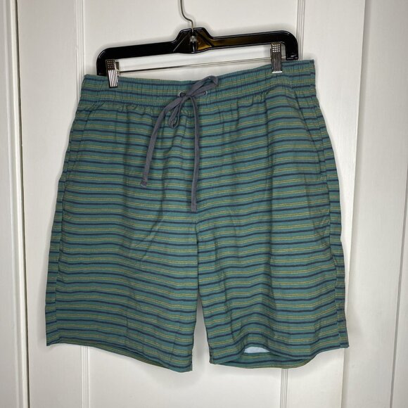 PrAna Metric E-Waist Board/Swim Short Cove Stripe Mens SM/08 Standard Stretch - Picture 4 of 10